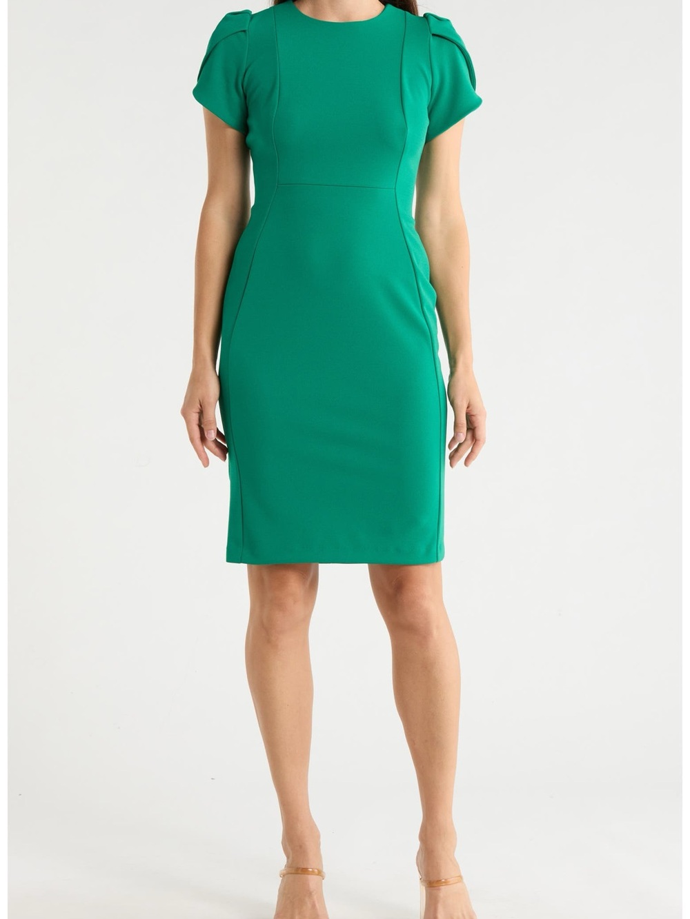Calvin Klein Tulip Sleeve Sheath Dress in Color Meadow NWT